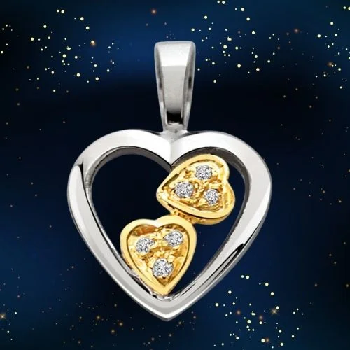 Honey n Cream - Real Diamond & 18kt Yellow Gold Pendant (P147)