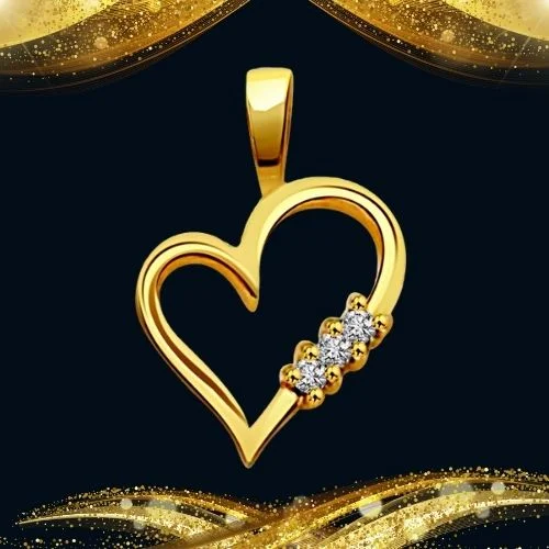 Hearts n Hearts - Real Diamond Heart Shaped Pendant (P191)