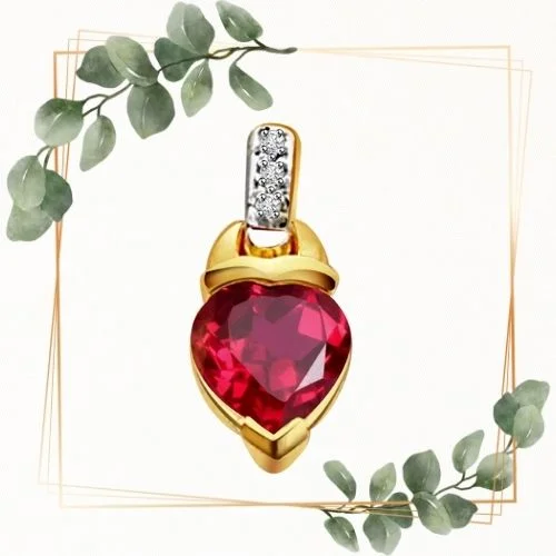 Pomegranate Passion - Real Diamond & Garnet Pendant (P199)