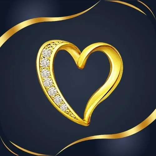 Spiritual Touch Real Diamond Heart Shaped Pendant (P271)