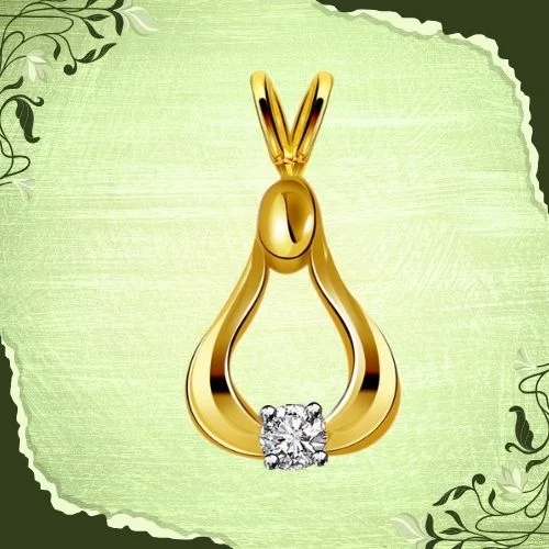 Fine Stylish Real Diamond Solitaire Pendant (P282)