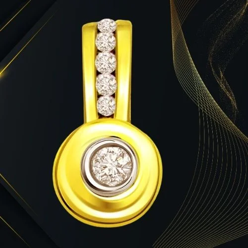 Dazzling Look 0.20cts Real Diamond Designer Pendant (P307)
