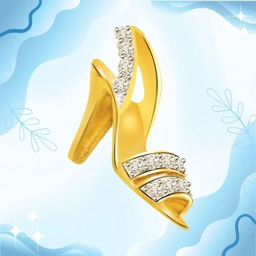 Real Diamond 18kt Yellow Gold Pendant (P535)