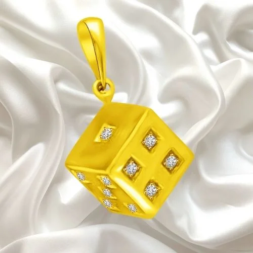 Roll Your Way into his Heart with this Dice shaped Real Diamond Pendant (P863)