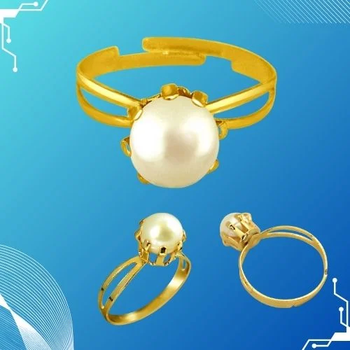 Simple White Real Pearl adjustable Ring (Ring58)