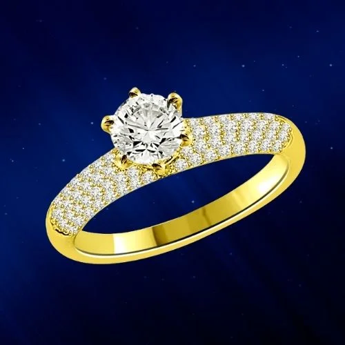 0.80TCW L/SI1 GIA Certified Sol Diamond Engagement Ring (0.80LSI1-S51)