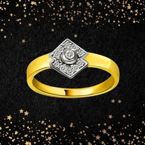 0.40cts Real Diamond Two-Tone Gold Ring (SDR1191)