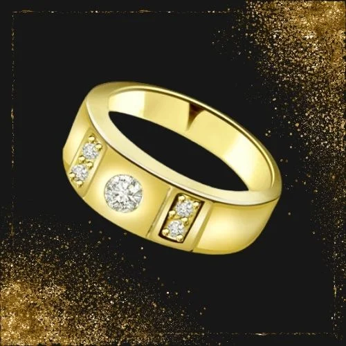 Solitaire Real Diamond Engagement Ring In 18k Gold (SDR1261)
