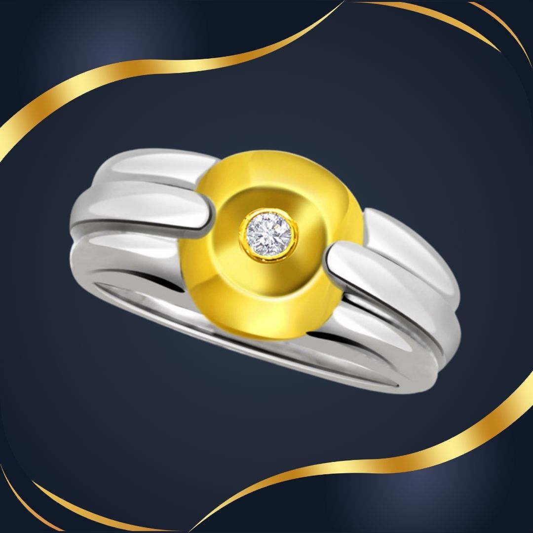 Real Diamond Solitaire Gold Ring (SDR490)