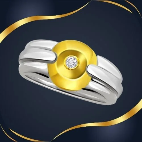Real Diamond Solitaire Gold Ring (SDR490)