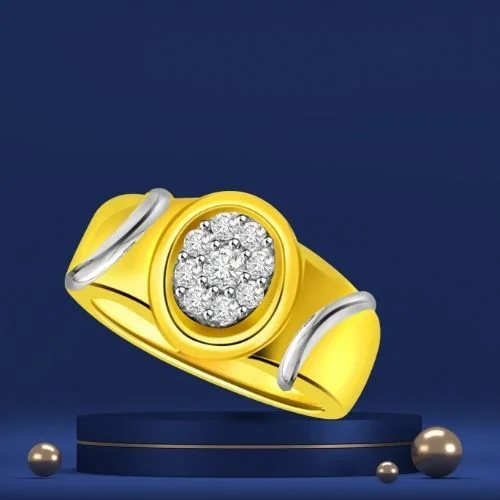 Two-Tone Real Diamond Gold Ring (SDR499)