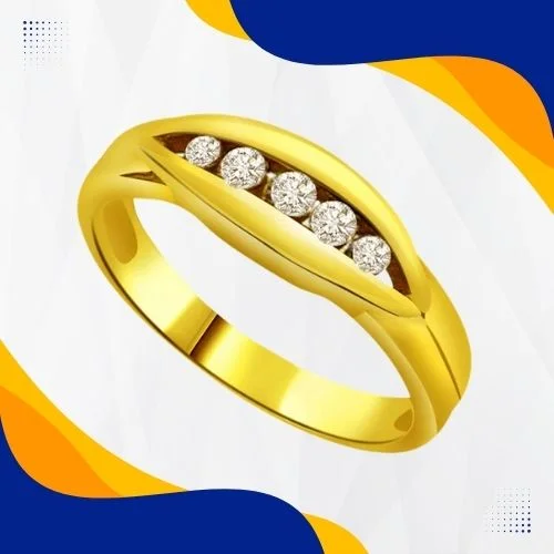 Classic Real Diamond Gold Ring (SDR618)