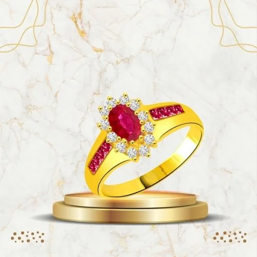 0.15cts Real Diamond & Ruby Ring (SDR975)