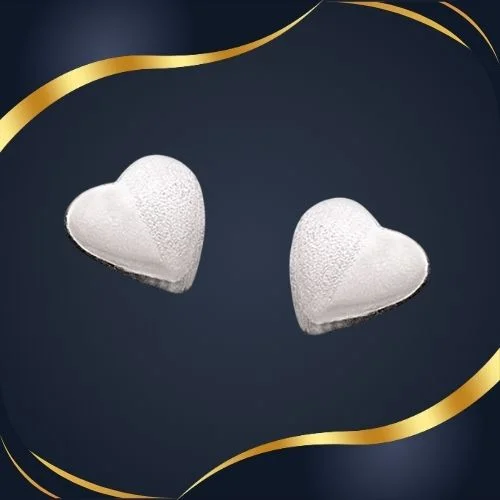 Heart Shaped Sterling Silver Earrings for Girls: A Simple Gift of Love (SDS5)