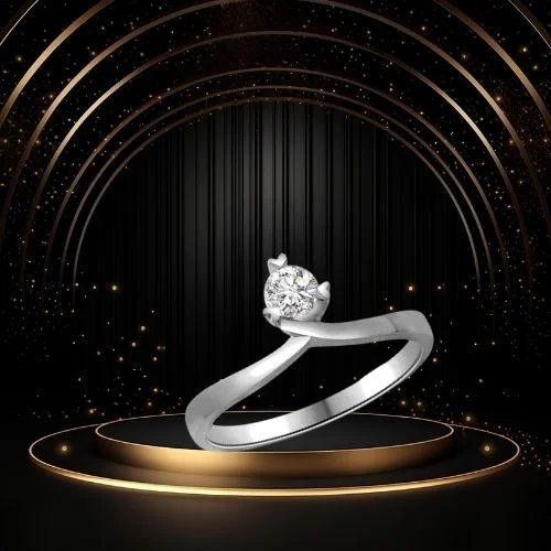 Diamond Solitaire Ring in 925 Sterling Silver for Engagement/Wedding (SSR3)