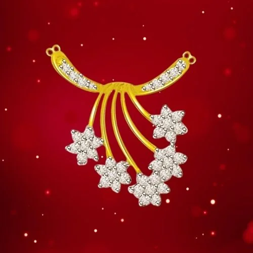 Star Of My Life Gold & Diamond Pendant For My Love (DN235)