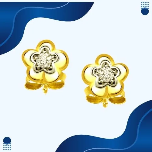 Floral Touch - Real Diamond Earrings (ER110)