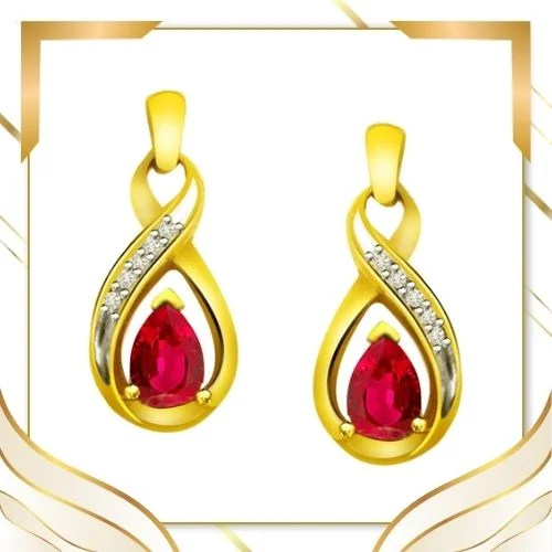 Romantic Blush - Real Diamond Earrings (ER308)