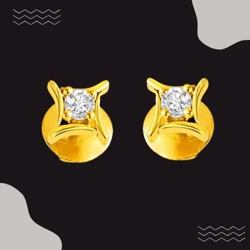Royal Mystique - Real Diamond Solitaire Earrings (ER62)