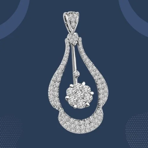 0.59 TCW Stylish Real Diamond studded Pendant (P755)