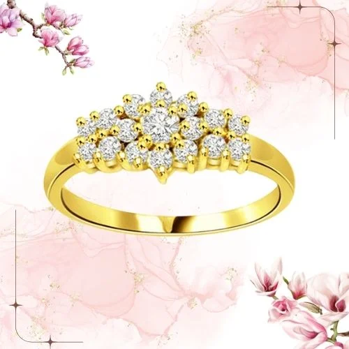 Flower of My Love 0.63cts Flower Shape Real Diamond Ring (SDR220)