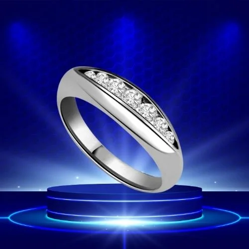 Aqua Magic Fine 0.50cts Real Diamond White Gold Ring (SDR275)