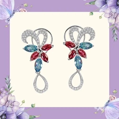 Feminine Grace - 0.56cts Diamond Earrings (BT12)