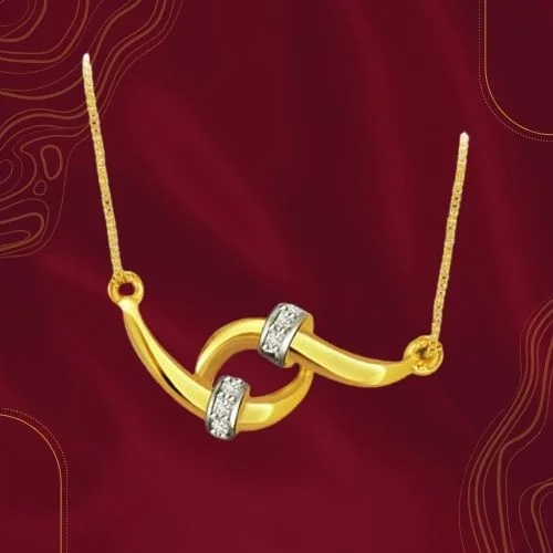 Twinkling Star 0.24cts Two Tone Diamond Necklace Pendant with chain (DN109)