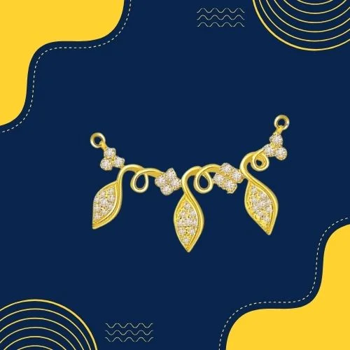 Golden Petals & Flower 18kt Gold & Diamond Pendant (DN211)