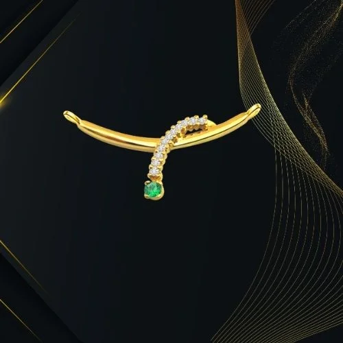 Diamond & Emerald Necklace Pendant (DN47)