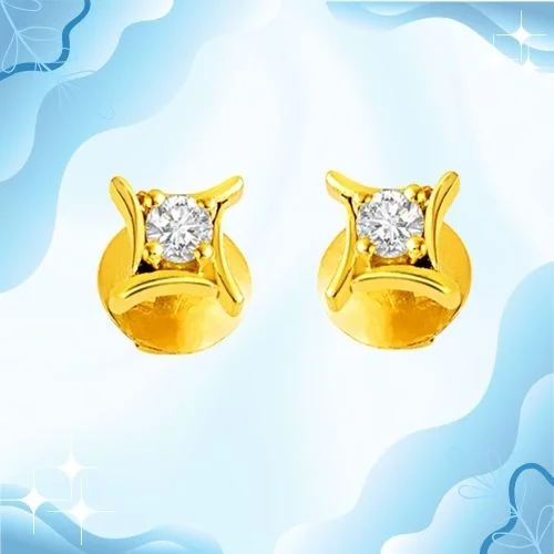 Royal Mystique - Real Diamond Solitaire Earrings (ER62)