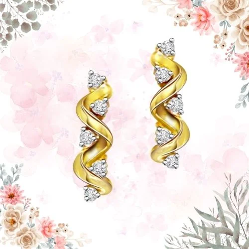 Spiral Magic - Real Diamond Earrings (ER79)