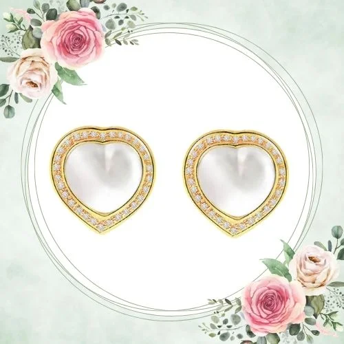 Unique Megical Diamond & Mabe Pearl Earrings (MBE1)