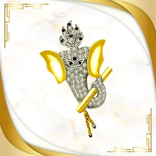 Ganesha Angel - Real Diamond Pendant (P1218)