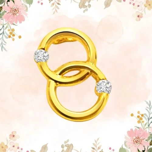 Peach Apples - Real Diamond Pendant (P136)