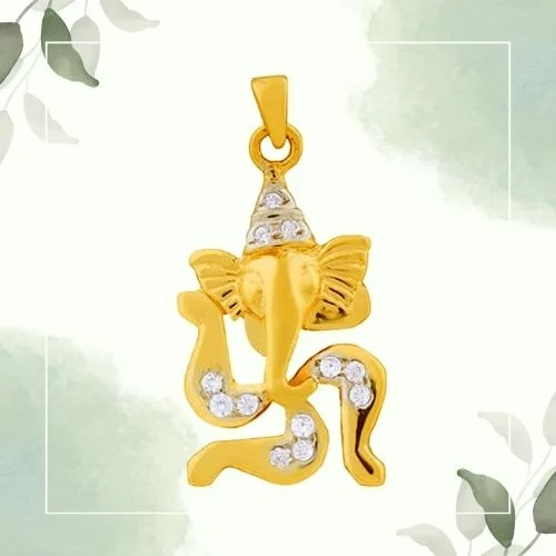 0.12cts Trendy Real Diamond Ganesh Pendant (P464)
