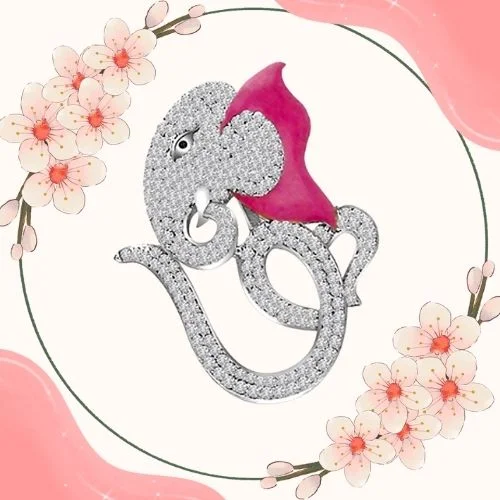 0.80cts Real Diamond Ganesh Pendant (P590)