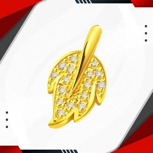 0.24cts Leaf Real Diamond Pendant (P630)