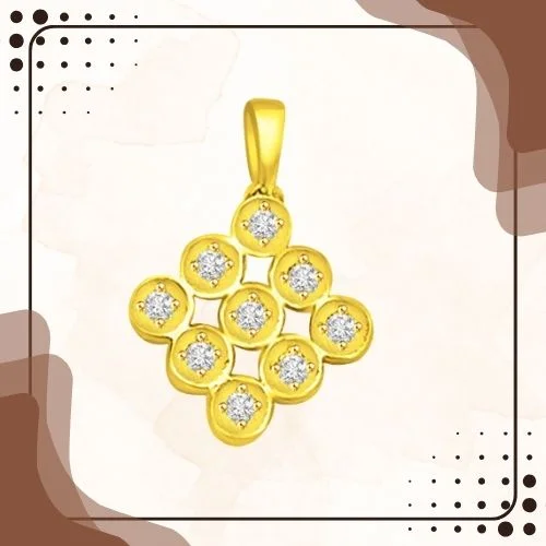 0.12 TCW Stunning 9 Circles Enveloping 9 Real Diamonds (P780)