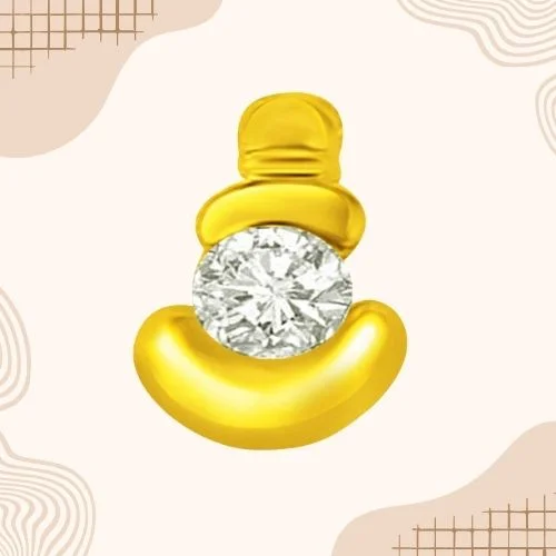 0.36cts Big Round Solitaire Real Diamond Pendant in 18kt Yellow Gold (P784)