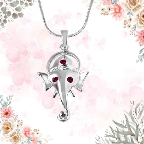The Huge Bellied Lord Red Ruby & 925 Sterling Silver Pendant with 18 IN Chain (SDP315)