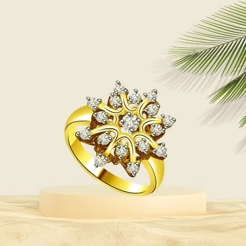 0.51cts Flower Shape Real Diamond Ring (SDR1442)