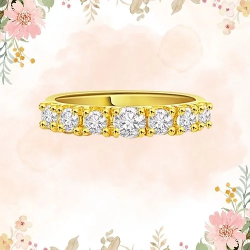 Timeless Magic Classic 0.85cts Real Diamond Half Eternity Ring (SDR279)