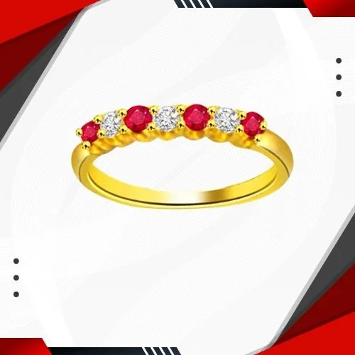 Shimmer Real Diamond & Ruby Ring (SDR972)