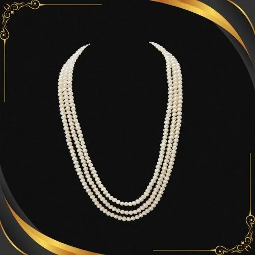 Pearl Panache: Triple-Layer Freshwater Pearl Necklace (SN1006)
