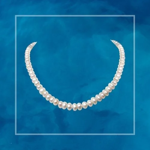 Sweet n Single Line Real Freshwater Pearl Necklace for Women (SN123)