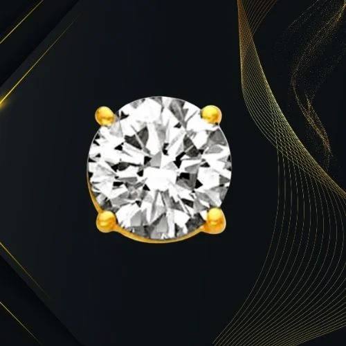 Single Diamond Stud in 18Kt Yellow Gold