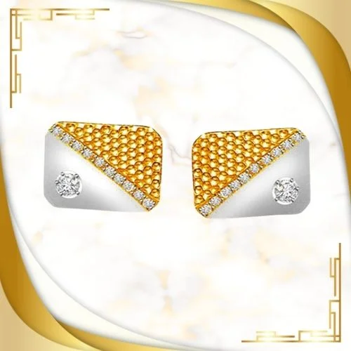 Clutch N Cuff - 0.28ct VS Diamond Gold Cufflinks (CF18)