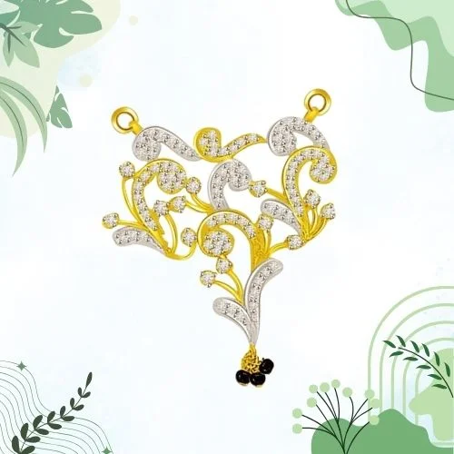 Web Of Life Two Tone Diamond & Gold Pendant (DN222)