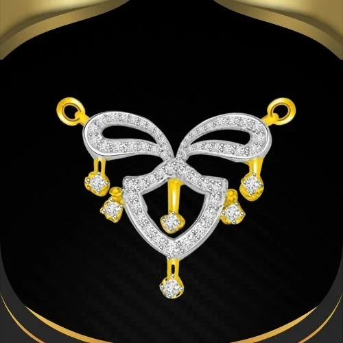 Beloved 0.69cts Two Tone Diamond Necklace Pendant (DN325)